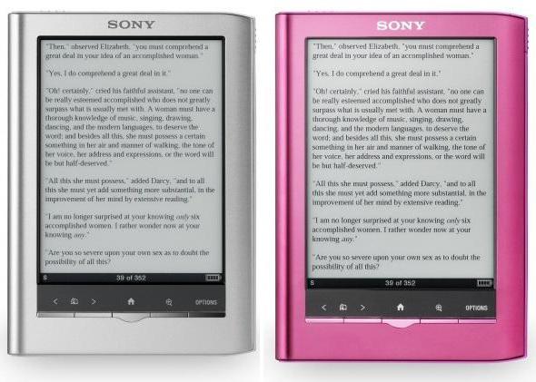 Sony e-book: špecifikácie, popis, recenzie, fotografie
